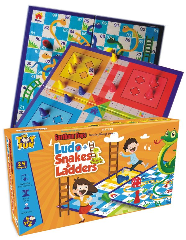 LUDO AND SNAKE AND LADDER BOARD GAME